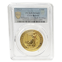 Graded PCGS MS69 2023 1Oz Gold Britannia 