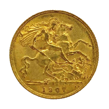 Gold Half Sovereign - Edward VII 1907 London