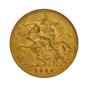 Gold Half Sovereign - Edward VII 1909 London