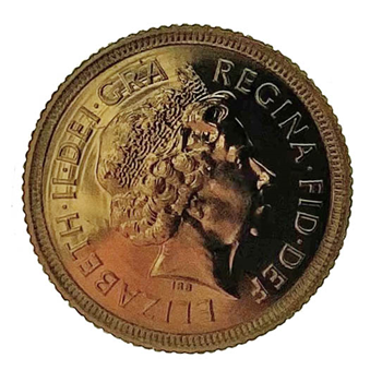 Gold Half Sovereign-Elizabeth II 2001 London