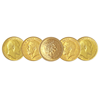 Best Value Gold Half Sovereign - 5 Coin Bundle