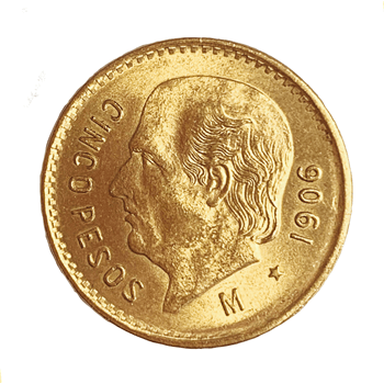 Mexican Cinco Pesos Gold Coin