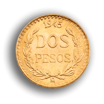 Mexican Dos Pesos Gold Coin