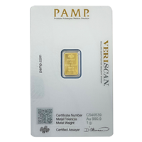 Certified 1g Gold Bar PAMP Suisse