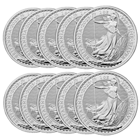 2025 Silver Britannia 1 Oz - 10 Coins