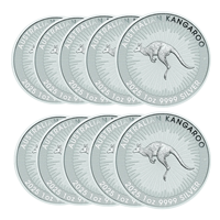 2025 Silver Kangaroo 1 Oz - 10 Coins 