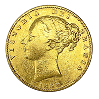 Gold Sovereign - Shieldback-1859-L