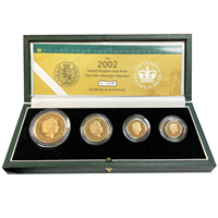 Proof 2002 Gold Sovereign 4 Box Set