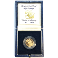 Proof Gold Half Sovereign-Elizabeth II 1993 