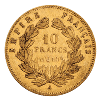 10 Franc Napoleon III Wreath