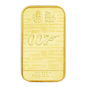 Royal Mint -007 James Bond 1oz Gold Bar (UnSealed)