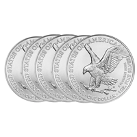 2025 Silver American Eagle 1 Oz - 5 Coin Deal