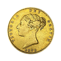 Gold Half Sovereign Shield 1871