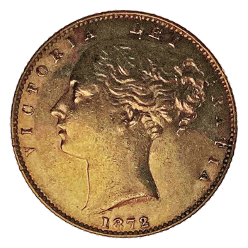 Sovereign -Victoria Young Head 1872 L