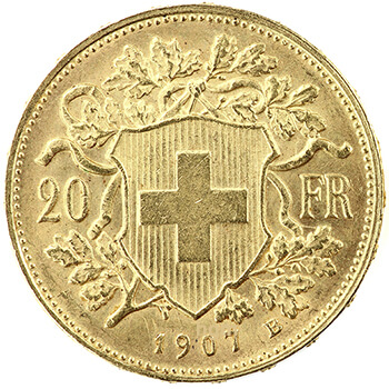 20 Swiss Franc Gold Coin