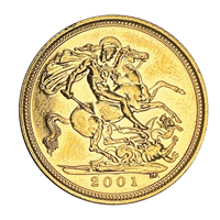 Gold Half Sovereign-Elizabeth II 2001