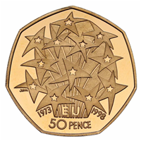 Loose Proof Fifty Pence - 25th Anniversary of EEC