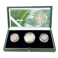 2003 Gold Proof Sovereign Set DNA double helix