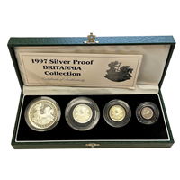 Silver 1997 4 coin Britannia Set