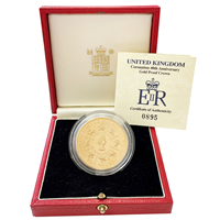 £5 Gold Sovereign 40th Anniversary Proof Crown