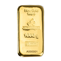 Cooksons Certified 1 Kg Gold Bar