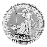 1 Oz Silver Britannia 2023 KCIII - 25 Coin Tube